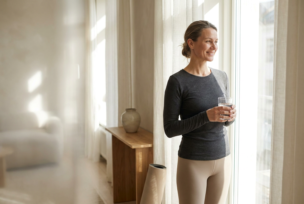 Woman living a healthy, balanced lifestyle